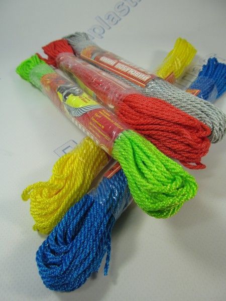 Веревка бельевая цветная 15м