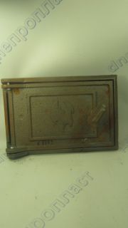 Дверка чугунная поддувная 21см X14см (100918) огонек