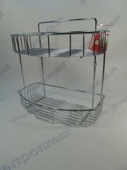 Полиця 2 яруси (хром) пряма