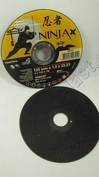 Диск отрезной по металлу 125*1,0*22 мм NINJA