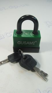 Замок навесной 55 мм обрезиненый корпус 