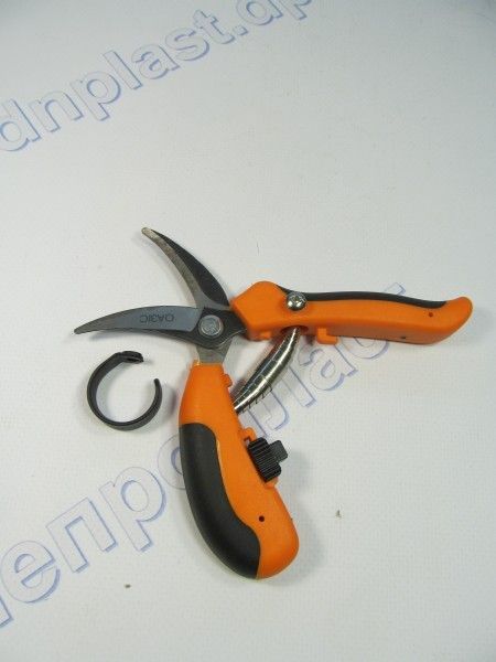 Секатор метал. d до 15мм, для цветов, овощей (207)  ОАЗИС