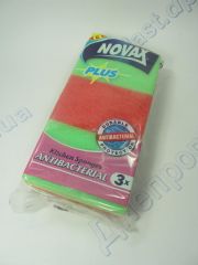 Губки кухонные антибактериальные 3шт NOVAX