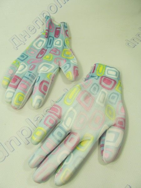 Перчатки  женская стрейч разноцветная