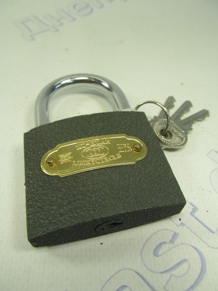 Замок навесной 63мм (серый)