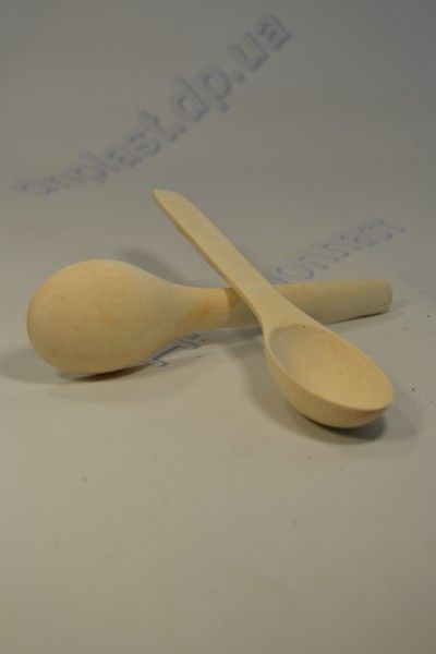 Ложка деревянная, чайная белая