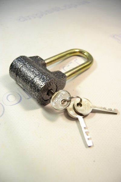 Замок навесной 75мм (серый)