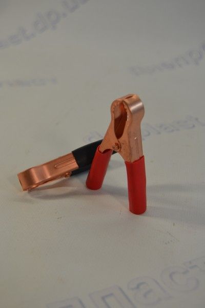 Зажим электрический (крокодил) маленький 10А, L=5см (красный, черный) цена за пару