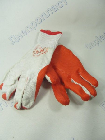 Перчатки стекольщика х\б прорезиненные односторонние