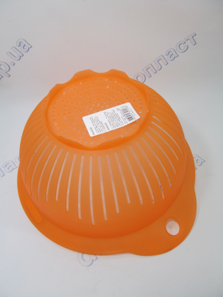Друшлаг пластиковый прозрачный оранжевый