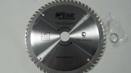 Диск для циркулярных пил 180*22*60 Z WERK