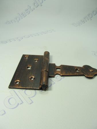 Петля Стрела (узор) 100мм медь,черная