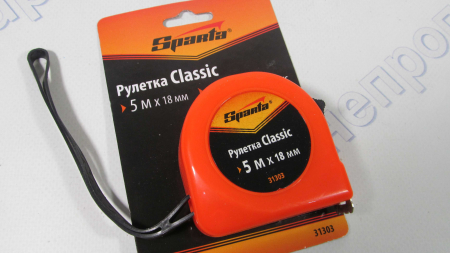 Рулетка 5 м*18мм пластиковый корпус SPARTA