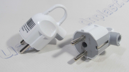 Вилка угловая с ручкой и заземлением 16A  DE-PA