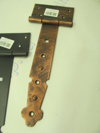 Петля Стрела (узор) 200мм медь,черная