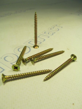 Шуруп 4,0*45мм универсальный с потай головкой  (ж.цинк)