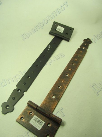 Петля Стрела (узор) 350мм медь,черная