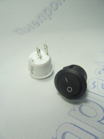 Выключатель круглый (белый, черный) YL213-02