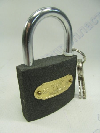 Замок навесной 63мм (серый)
