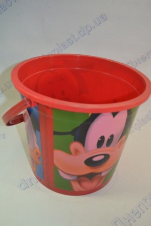 Ведро пластмасовое 7л. п\п с рисунком