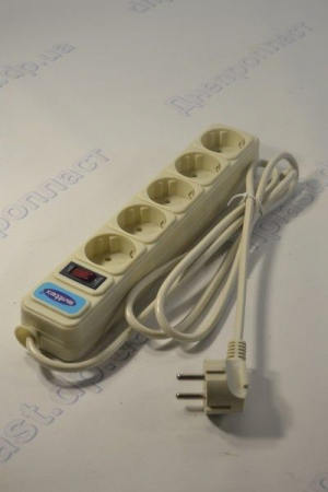 Подовжувач мережевий-фільтр 5гнізд/1,8м зазем./вимк.