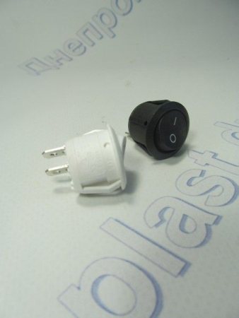 Выключатель круглый (белый, черный) YL213-02