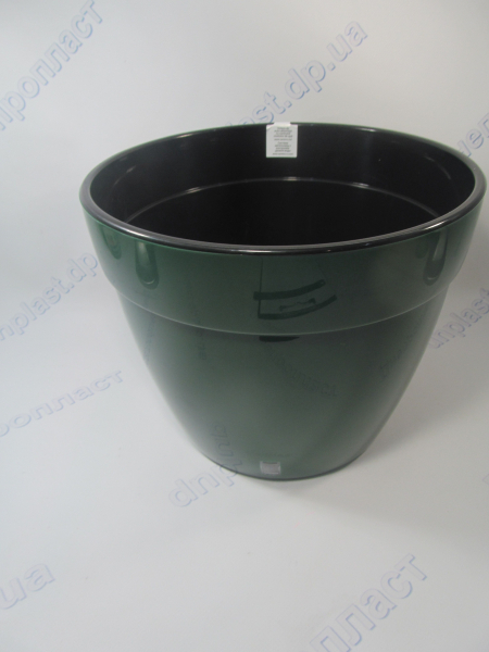 Вазон АСТИ (12,0 л) зелёный-чёрный