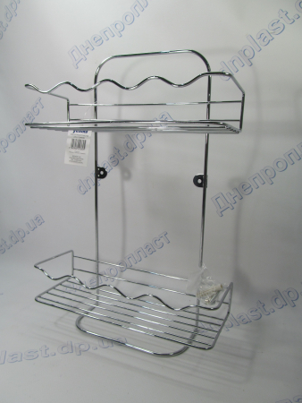 Полка 2 яруса (хром) прямая FENIKS