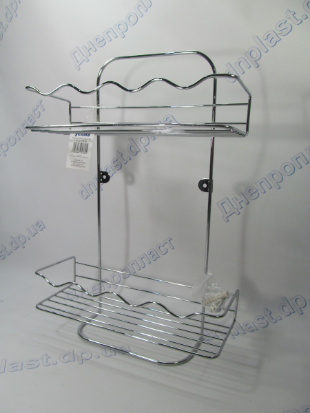 Полка 2 яруса (хром) прямая FENIKS