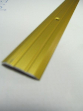 Порожек рифленый  25*3 золото 1,8 м