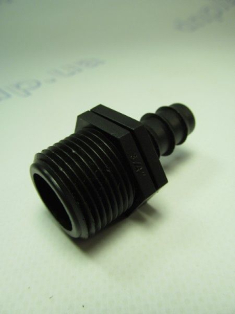 Коннектор 16х3/4 НР для садовой трубки (капельный полив)