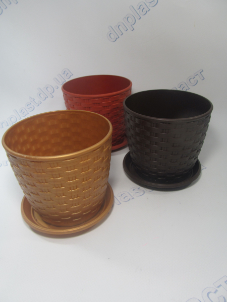 Вазон Ротанг 12 * 11 см (0,9л)