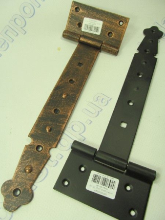 Петля Стрела (узор) 300мм медь,черная