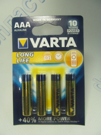 Батарейка VARTA LONG LIFE AAА 1.5V