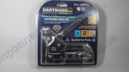 Степлер 4-14 мм с регулятором для скоб хром  HARTMANN