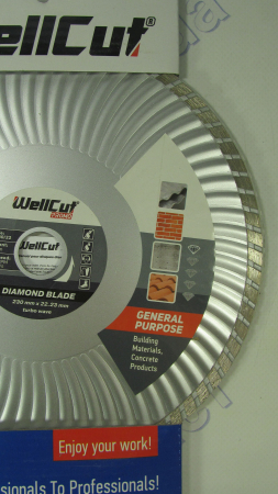 Алмазный Диск 230*7*22,23 Турбоволна Wellcut Promo