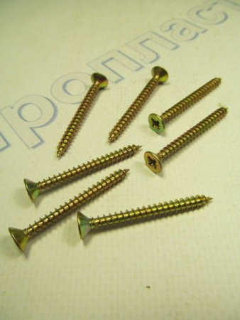 Шуруп универс. с потай головкой 4,0*40мм (ж.цинк)