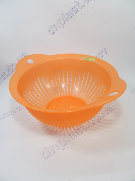 Друшлаг пластиковый прозрачный оранжевый