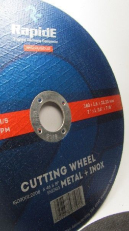 Диск отрезной по металлу 180*1,6*22 мм RapidE