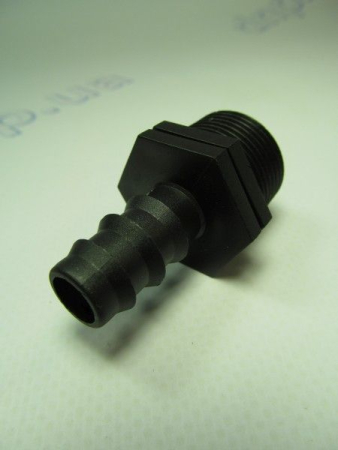 Коннектор 16х3/4 НР для садовой трубки (капельный полив)