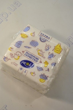 Салфетки столовые 40 шт в упаковке белые