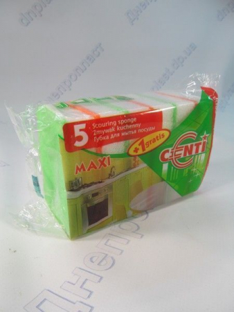 Губки кухонные для посуды MAXI CENTI (5+1)