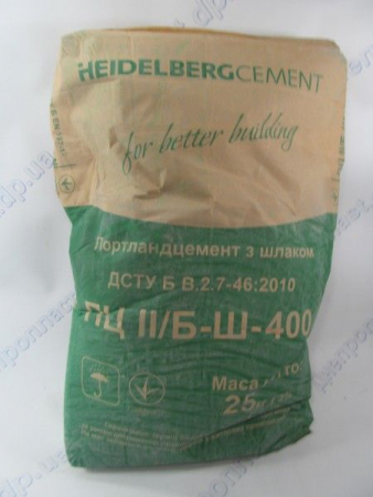 Цемент 25 кг ПЦII-Б-Ш-400 Хайдельберг