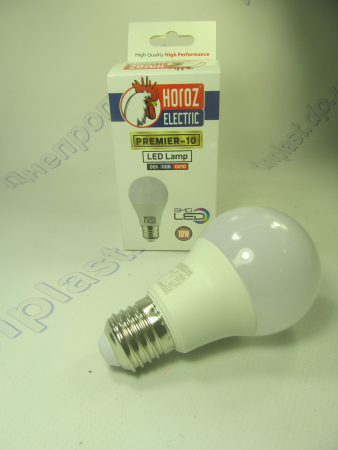 Лампа светодиодная А60 LED 10W E27 6400K HOROZ