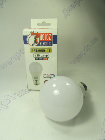 Лампа светодиодная А60 LED 12W E27 6400K HOROZ