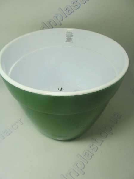 Вазон АСТИ (9,0 л) зелёное золото-белый