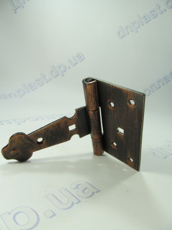 Петля Стрела (узор) 100мм медь,черная