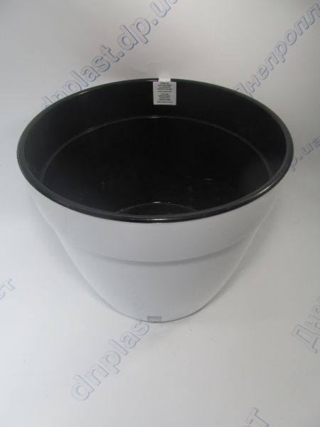 Вазон АСТИ (9,0 л) белый-чёрный