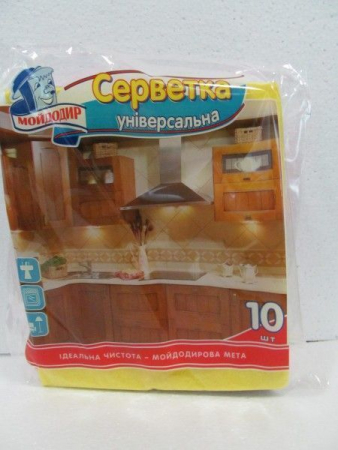 Салфетка вискозная 10шт Мойдодыр