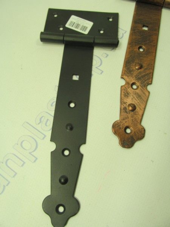 Петля Стрела (узор) 200мм медь,черная